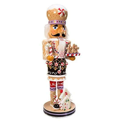 Image of Kurt Adler 16 Inch Wooden and Polyresin Gingerbread Nutcracker