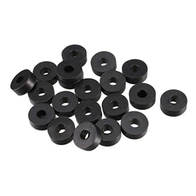 Image of Sourcingmap Rubber Flat Washers 11mm OD 4mm ID Thickness for Faucet Pipe Water Hose, Pack of 20