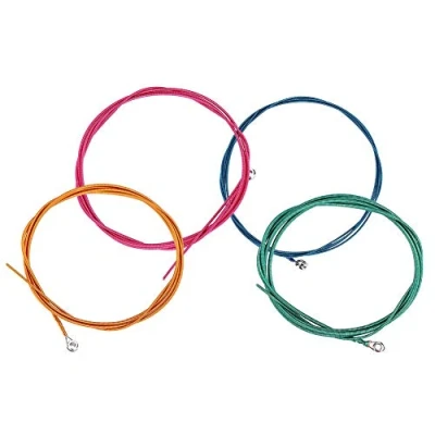 Image of Drfeify Metal Bass Strings, 4 String Colorful Electric Strings Instrument Accessory and Part