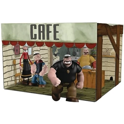 Image of Popeye Mezco Toys 5 Points Action Figures Deluxe Box Set 9 cm, Multicolor, One Size (18060)