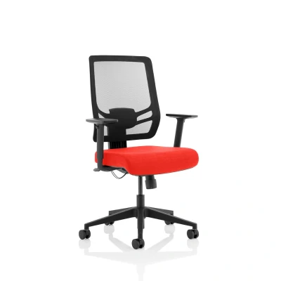 Image of Ergo Twist Bespoke Fabric Seat Tabasco Orange Mesh Back