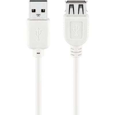Image of Goobay 96196 USB 2.0 Hi Speed Extension Cable, White, 0.3m Length