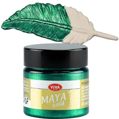 Image of Viva Decor 50 ml Maya Gold Paint, Emerald