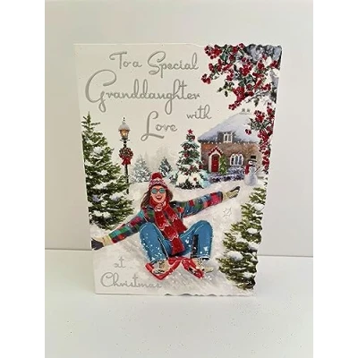 Image of Jonny Javelin Special Granddaughter Love At Christmas Card Sledging