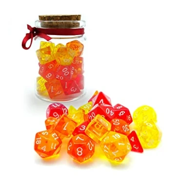 Image of Bescon Mini Dice Gem Set 21pcs 21 Polyhedral Dice, 3 colors in Complete of 7, Miniature 10MM Size