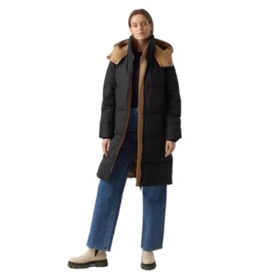 Image of VERO MODA Women&#039;s Vmdiane Coat Boos, Black/Detail:Tigers Eye, M