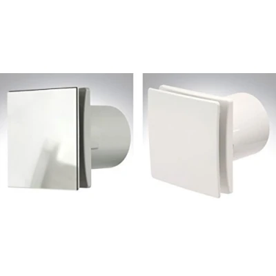 Image of RT DECO100TC &amp; DECO100TW 4&quot; 100mm Timer Chrome or White Extractor Bathroom Fan (White)