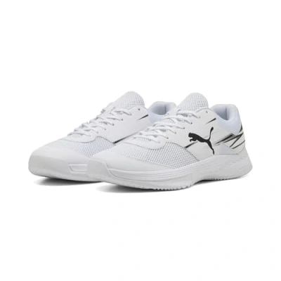 Image of PUMA Unisex VARION II Indoor Court Shoe, White Black, 11.5 UK