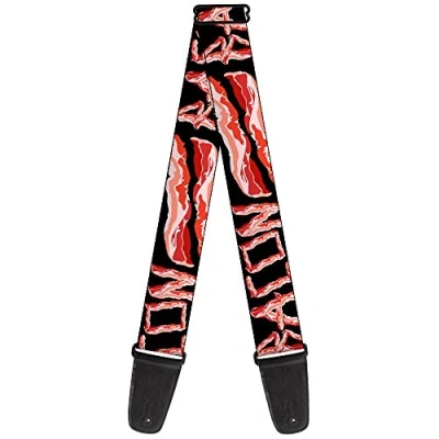 Image of Buckle Down GS W30291 &quot;Bacon w/Text2&quot; Guitar Strap