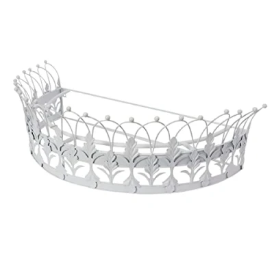 Image of Creative Co op Canopy Crown, Metal, White