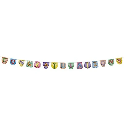 Image of Tobar 28323 Party Pants Bunting Congratulations, Mixed