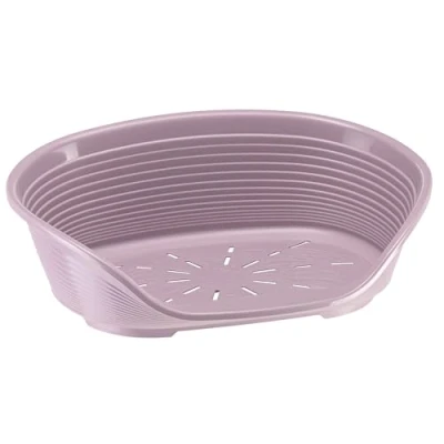 Image of FERPLAST Dog Bed &amp; Cat Plastic Extra Small 100% Recycled Washable Basket Breathable Antislip Siesta Deluxe 43 x 28 h 17,5 CM, XS, FUCHSIA