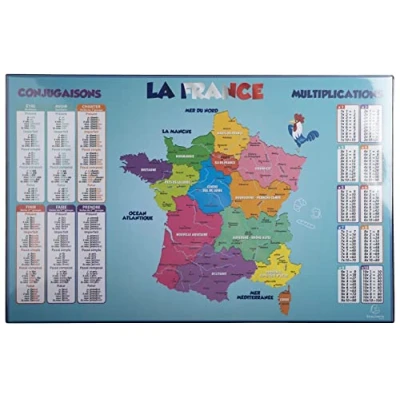Image of Exacompta Ref. 29791E 1 Desk pad for children in rigid rolled cardboard front and back PVC to withstand daily use size 37.5 x 57.5 cm France visual delivered flat