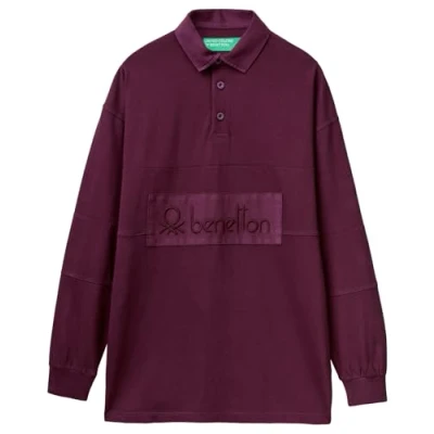 Image of United Colors of Benetton Men&#039;s Poloshirt M/L 3g9wu3020 Polo Shirt, Purple, XL