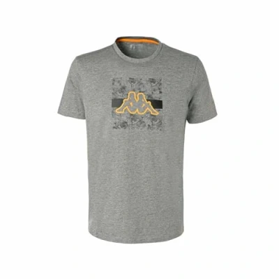 Image of Kappa Men&#039;s Grami Graphik T Shirt, Beige/Naranja, S