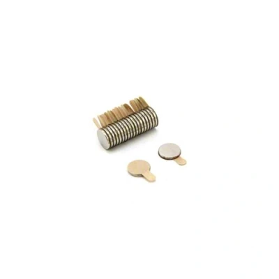 Image of N35 Neodymium Easypeel Adhesive Magnet for Arts, Crafts, Model Making, DIY, Hobbies and Packaging 6mm dia x 1mm 0.33kg Pull South Pack of 20