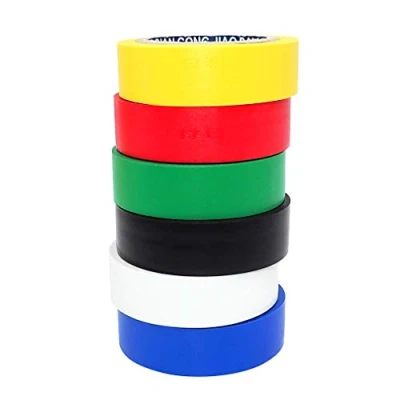 Image of WooZuu 6 Pack Mixed Colour PVC Electrical Insulation Tape Adhesive Gaffer 10M x 17MM/32.8 Feet 0.67 Inches