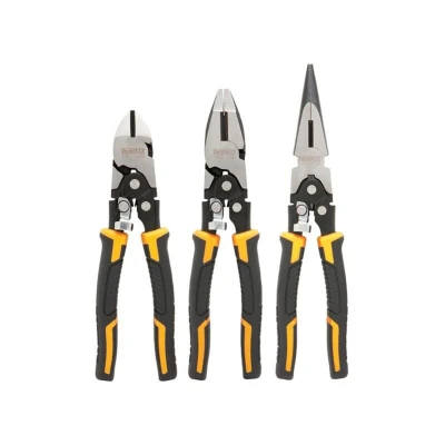 Image of Set of 3 alicates accion compuesta. Diagonal, Universal y Bocas Largas