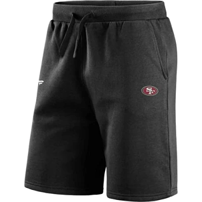 Image of Fanatics NFL San Francisco 49ers Primary Logo Fleece Shorts Colour black, L
