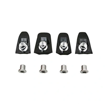 Image of Spécialités TA Shimano 105 R5800 Chainring Bolts &amp; Covers, Pack of 4, Black