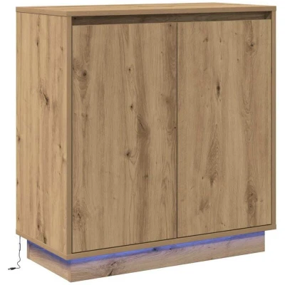 Image of vidaXL Bedside Tables Artisan oak Engineered wood Medium Table