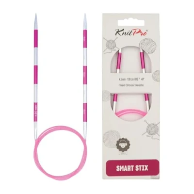 Image of KnitPro KP42110 Knitting Pins: Circular, Pink, 100cm x 4.5mm