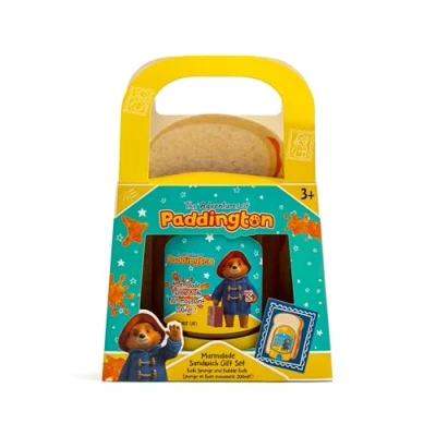 Image of Paddington Bear Marmalade Sandwich Gift Set Children&#039;s Bubble Bath and Sponge