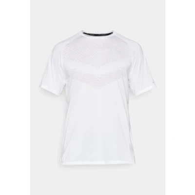 Image of Nike Performance Stride TOP Sports Tshirt, Men&#039;s, Size: XL, White/reflective silver