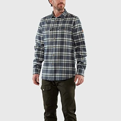 Image of FJALLRAVEN F82978 030 Övik Heavy Flannel Shirt M Dark Grey S