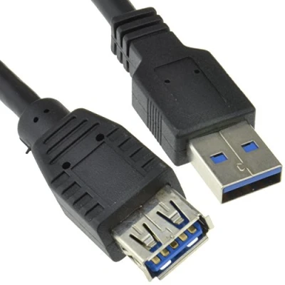 Image of kenable USB 3.0 SuperSpeed Extension Cable Type A Male to Female Black 5m Long