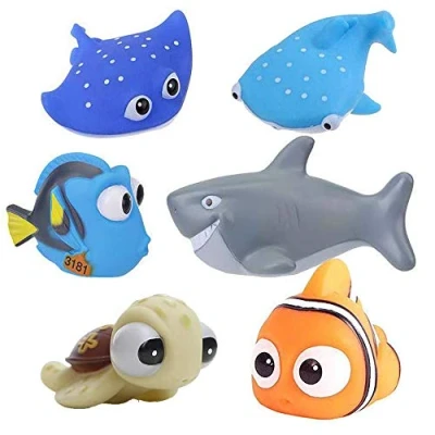 Image of Finding Dory Nemo Bath Squirters Toys for Baby &amp;Toddler Shower and Swimming 6Pcs