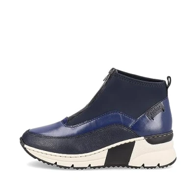 Image of Rieker Women&#039;s N6352 Short Boots, Blue, 9 UK