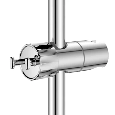Image of YEAUPE Shower Head Holder Replacement Universal Adjustable Hand with 2 Hooks for 16 28MM Rail Slider Clamp Bracket,ABS Holder,Chrome Plated