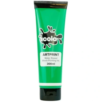 Image of Green 300ml Water Based Lino Craft Block Printing Ink