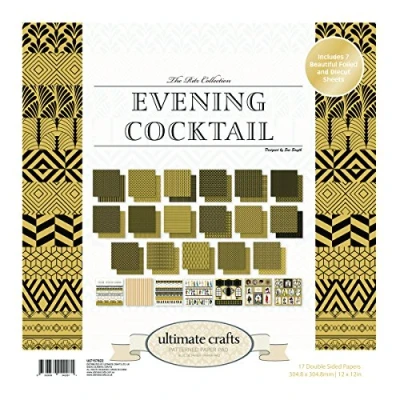 Image of Ultimate Crafts Evening Cocktail 12x12 Paper Pad, Multicoloured