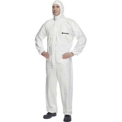 Image of Tuffsafe White Coveralls, Type 5/6, Size 3XL