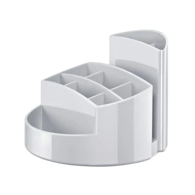 Image of HAN 17460 11, RONDO Desk tidy. Elegant, glossy, premium quality with 9 compartments, light grey