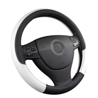 Image of Pahajim Car Steering Wheel Covers Anti Skid PU Leather Universal Cover Breathable Sport Style 37 38cm Accessories for Women Men