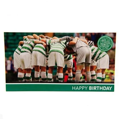 Image of Celtic FC Official Product Birthday Card &amp; Envolope New HUDDLE BADGE