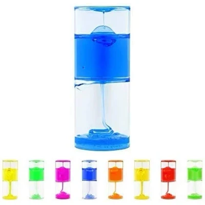 Image of Playlearn Giant Sensory OOZE Tube Liquid Timer 20cm x 8cm Blue/Red (Red)