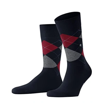 Image of Burlington KING Onesize Socks, Men&#039;s, Size: 7,5 11, Dunkelblau marine hellblau