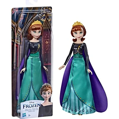 Image of Hasbro Disney Frozen 2 Queen Anna Shimmer Fashion Doll, Toy for Children 3 Years Old and Up, Multicolor, One Size, (F3524)