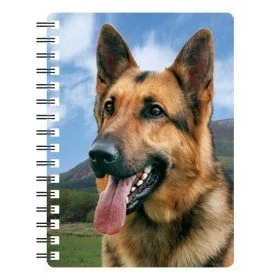 Image of Faithful Friends ALSATION 3D NOTEBOOK WITH STUNNING EFFECTIVE 3 DIMENSIONAL COVER AND RULED PAGES