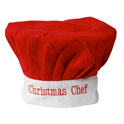 Image of Adult Christmas Chef HAT Cook RED 1 PC