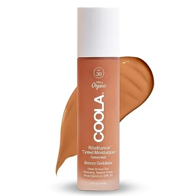 Image of Coola Rosilliance SPF 30 BB+ Mineral Tinted Sunscreen, Sheer and Luminous Finish, 70 Percent + Organic Dermatologist Tested, Bronze Goddess, 44 ml