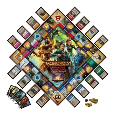 Image of Monopoly Dungeons &amp; Dragons: Honor Among Thieves Game, Inspired by the Movie, D&amp;D Board Game for 2 5 Players