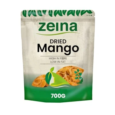 Image of Zeina Dried Mango with Resealable Zip (700g) High in Fibre and Low Fat Tropically Sweet Chewy Dry Fruit Chunks Suitable for Healthy Snacking