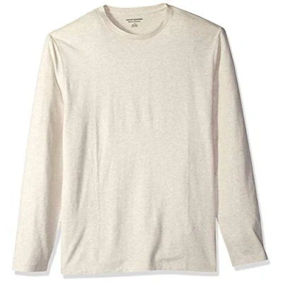 Image of Amazon Essentials Men&#039;s Regular Fit Long Sleeve T Shirt, Oatmeal Heather, XS