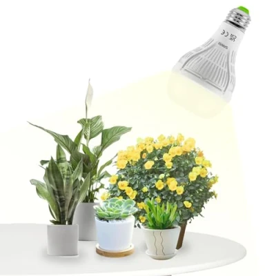 Image of SANSI E27 15W LED Hortciole Lamp for Indoor Plants, Full Spectrum Plant Growth Bulb 200W Equivalent (PPF 27.5μmol/s, Light Angle 120, Veg Cover 2x2 sq ft)