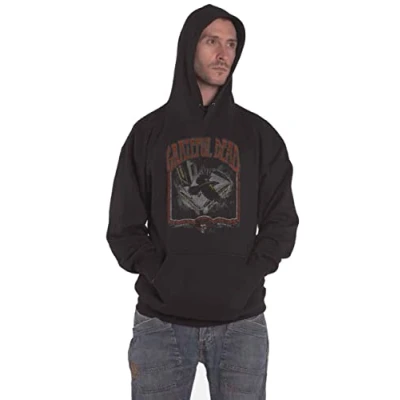 Image of Grateful Dead Hoodie Vintage Poster Band Logo Official Unisex Black Pullover M